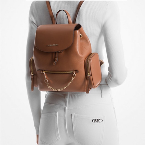 Michael Kors Jet Set Medium Pebbled Leather Backpack - Picture 3 of 4